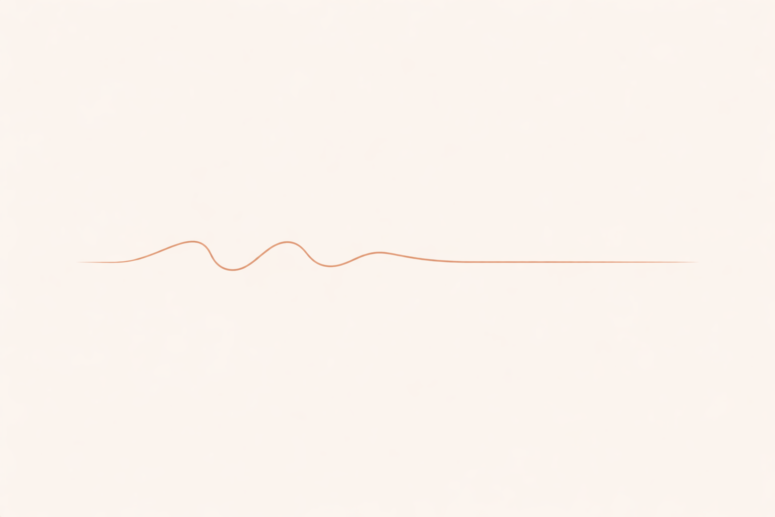A wavy line gradually smoothing into calm — representing anxiety settling through affirmation practice